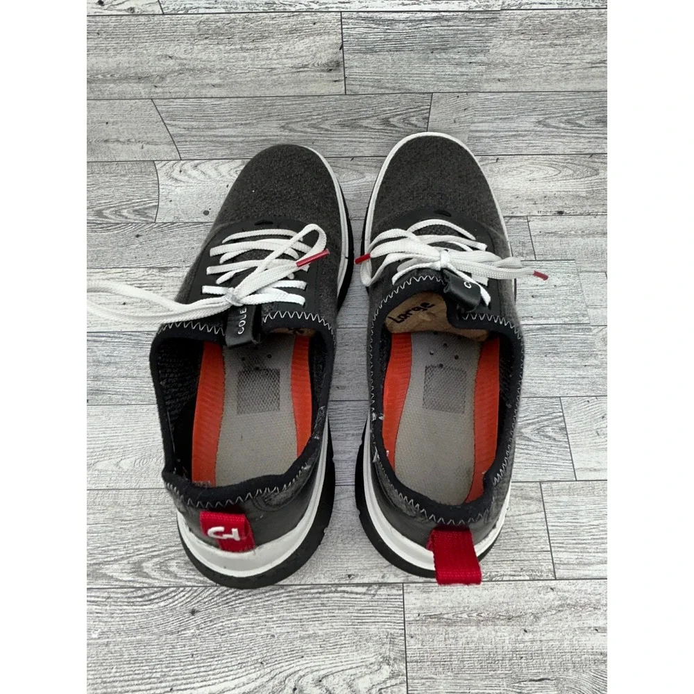 Cole Haan Zerogrand Men Sz 10.5‎ Charcoal Grey Knit Oxford Sneakers C31402
